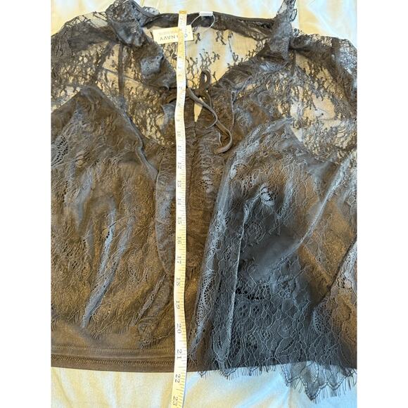 Old Navy Women's Lace V-Neck Long Sleeve Black NWT XL New Years Holiday Party - Picture 6 of 6